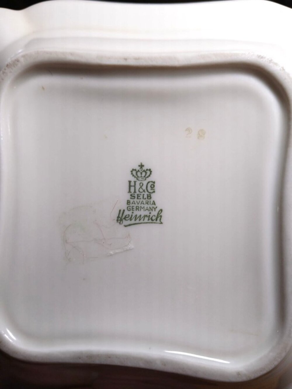 Asbach Uralt Porcelain Ashtray H&C Selb Bavaria Germany White Gold Vintage Cigar - Picture 3 of 12